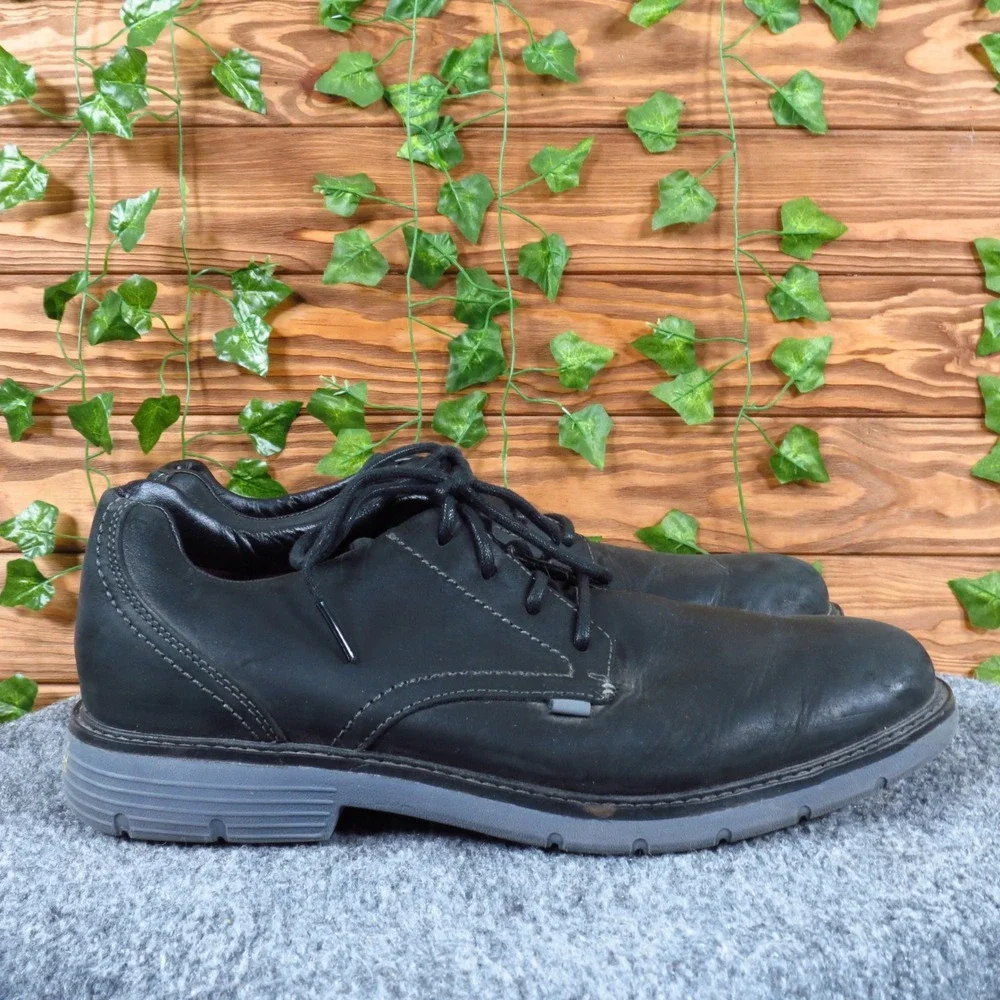 Mark Nason Lite‎ Lugg Del Mens 8.5 Black Charcoal Leather Oxford Dress Comfort